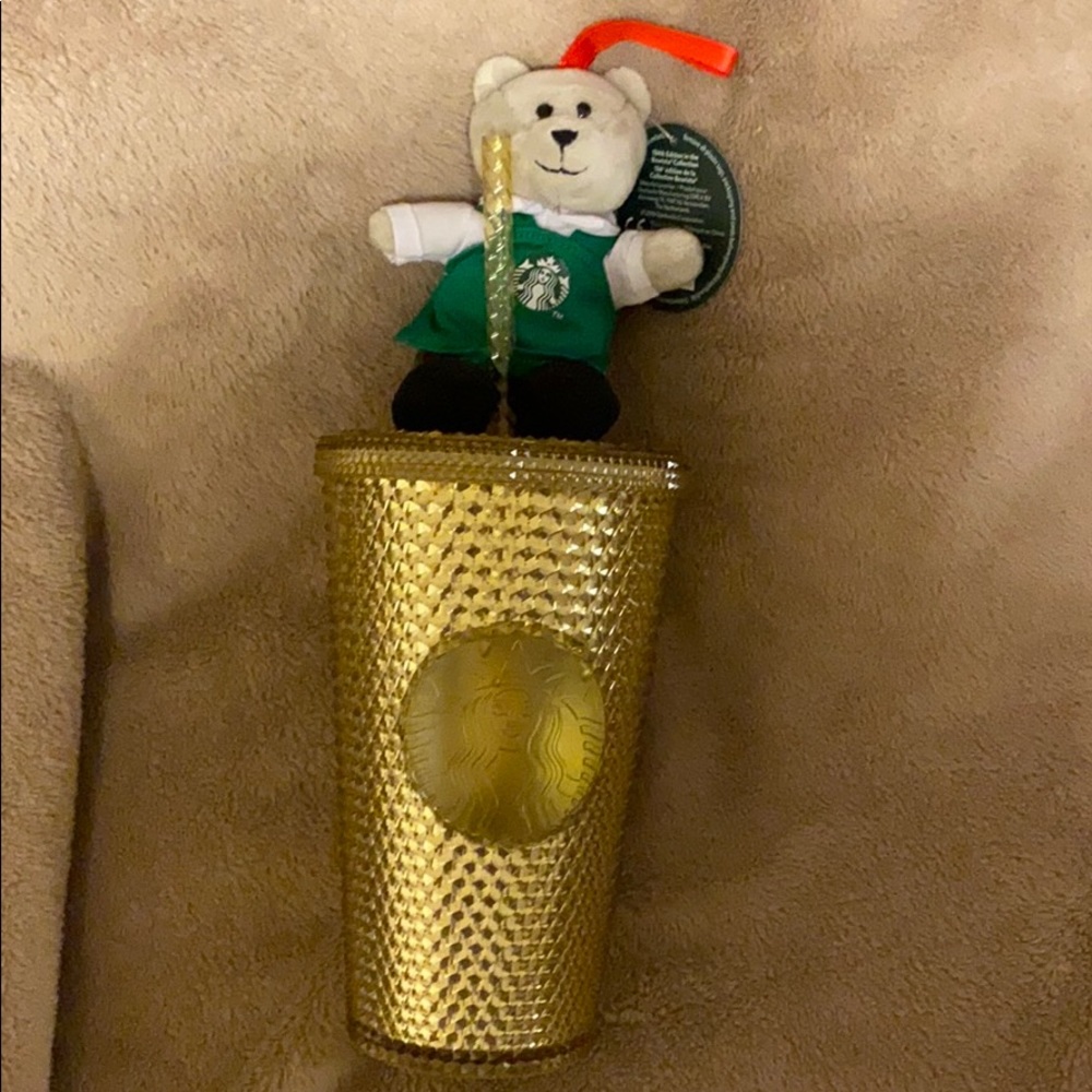 Grande Yellow Gold Studded Starbucks Cup